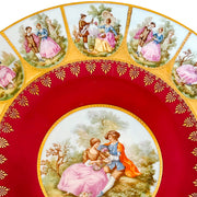Large Bavarian Fragonard Lovers Decorative Plate