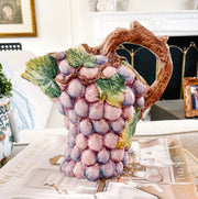 Vintage Italian Majolica Grapes Pitcher