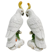 Vista Alegre Porcelain Cockatoo Parrot Figurines