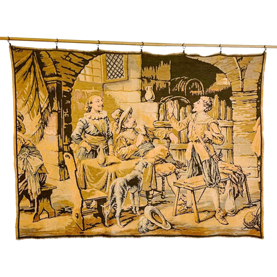 Large Antique French Wall Hanging Tapestry
