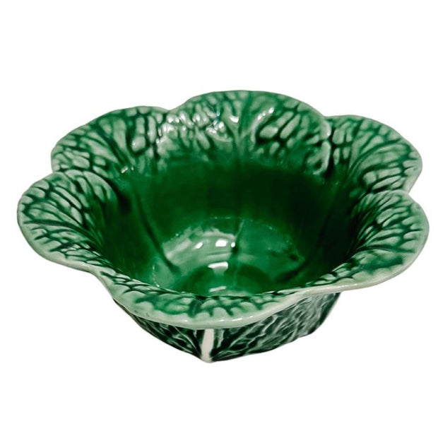 Vintage Secla Green Cabbage Dessert Bowls Set of 6