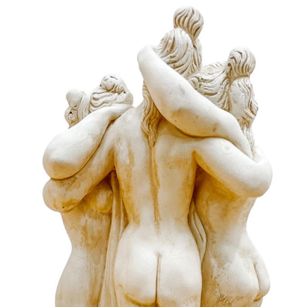 Vintage Plaster Sculpture of the Three Graces