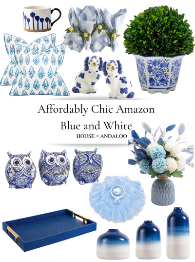 Affordably Chic Blue & White Decor