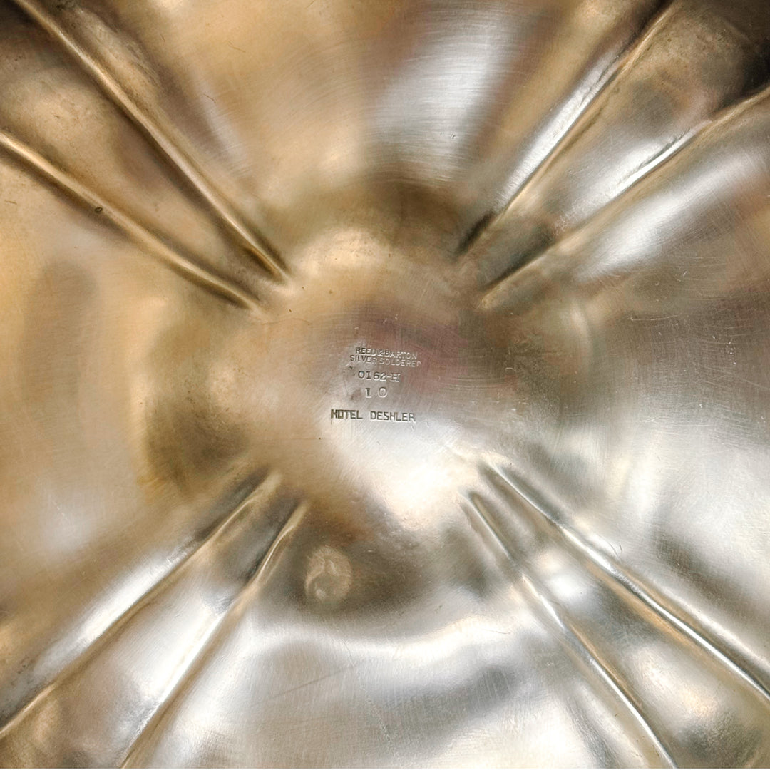 antiques Reed & Barton Silver Soldered Hotel Deshler Food Cloche / Dome