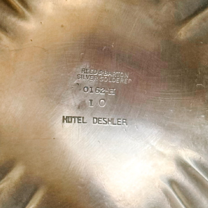 antiques Reed & Barton Silver Soldered Hotel Deshler Food Cloche / Dome