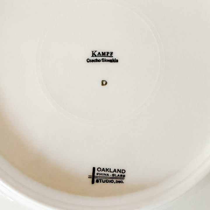 1930 Gold-Encrusted Czechoslovakian Dinner Plates by Rudolf Kämpf, Set of 12
