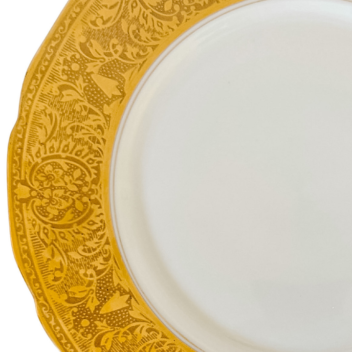 1930 Gold-Encrusted Czechoslovakian Dinner Plates by Rudolf Kämpf, Set of 12