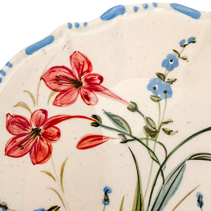 Italian Renaissance Majolica Floral Plates