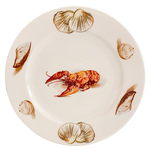 Vintage Bavarian Lobster Plates, Set Of 6
