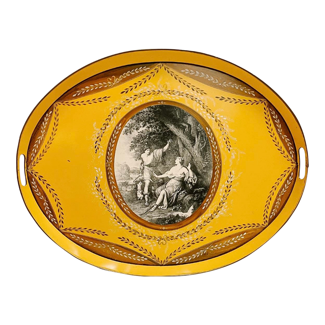 X-Large 1950s Italian Toleware Butler Tray