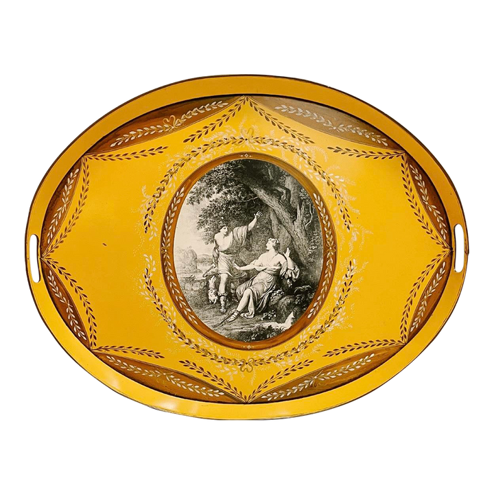 X-Large 1950s Italian Toleware Butler Tray