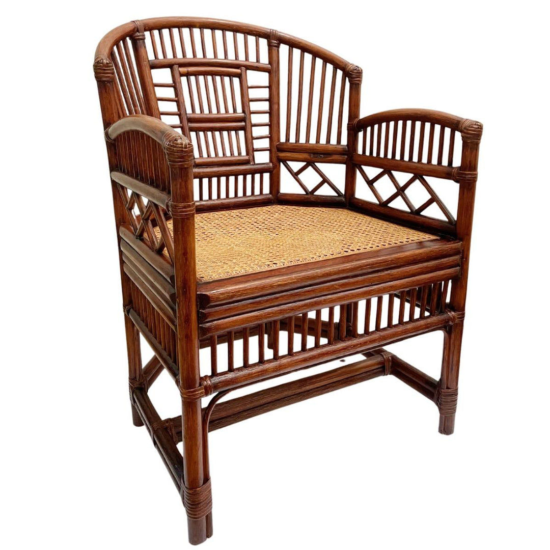 Brighton Pavilion Style Chinoiserie Bamboo Side Arm Chairs