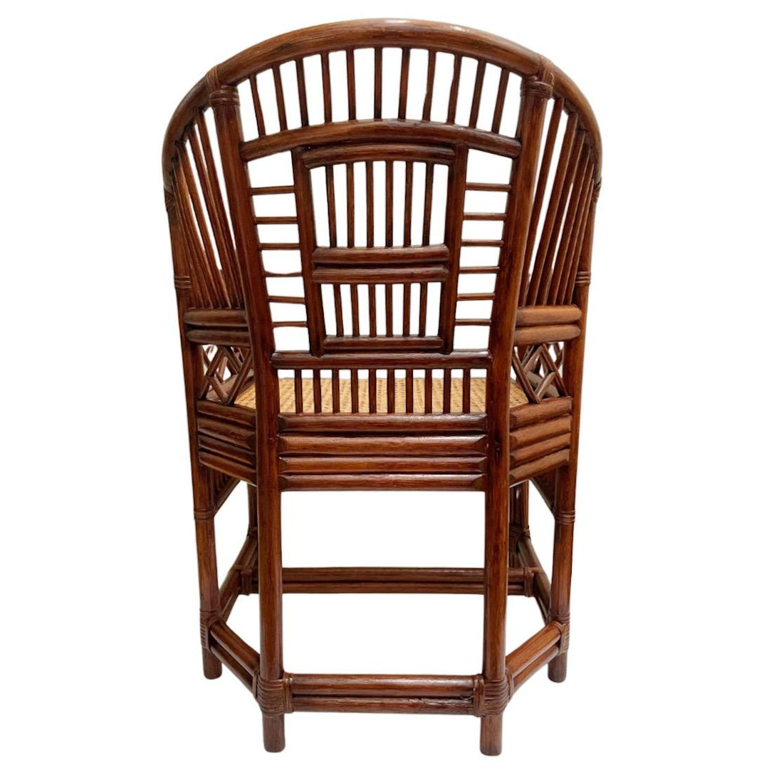 Brighton Pavilion Style Chinoiserie Bamboo Side Arm Chairs