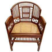 Brighton Pavilion Style Chinoiserie Bamboo Side Arm Chairs