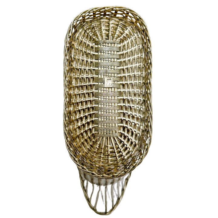 1960 Eisenberg-Lozano French Woven Silverplate Wine Basket