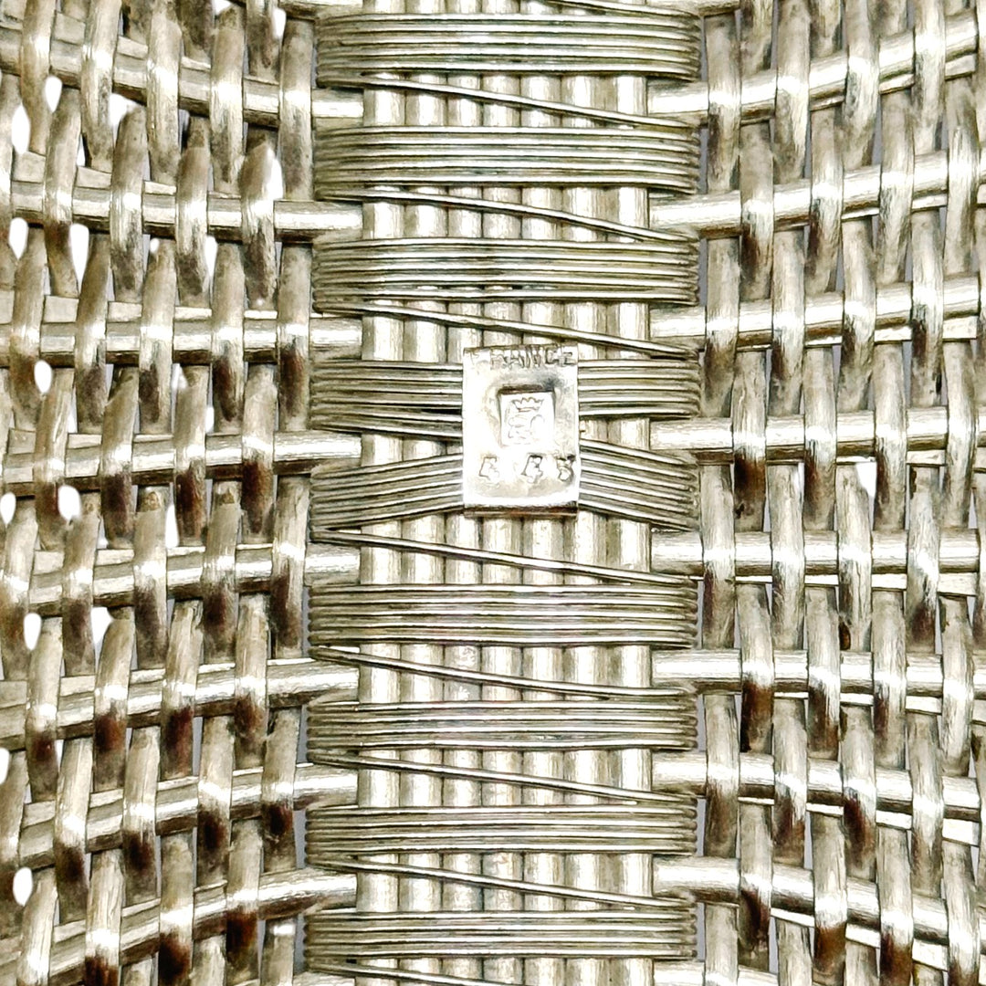 1960 Eisenberg-Lozano French Woven Silverplate Wine Basket