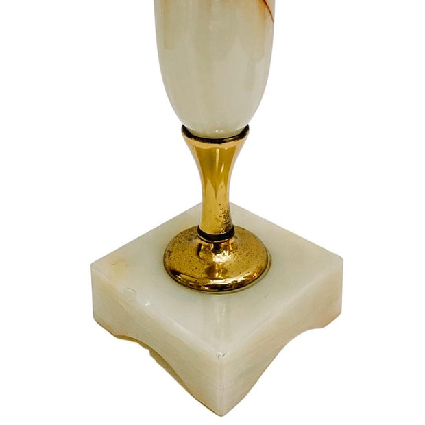 French Art Deco Style Solid Onyx Garniture Urns