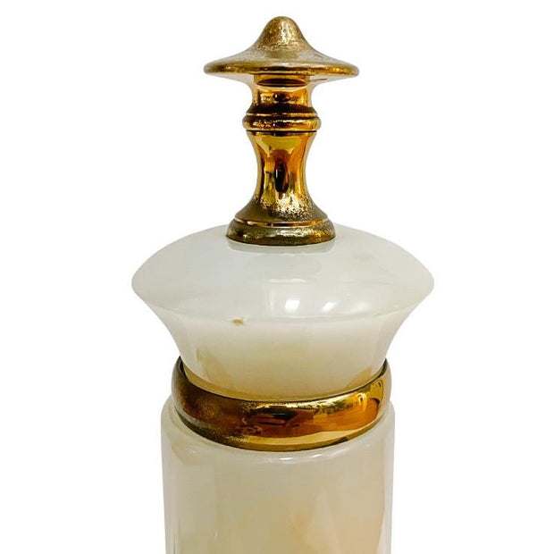 French Art Deco Style Solid Onyx Garniture Urns