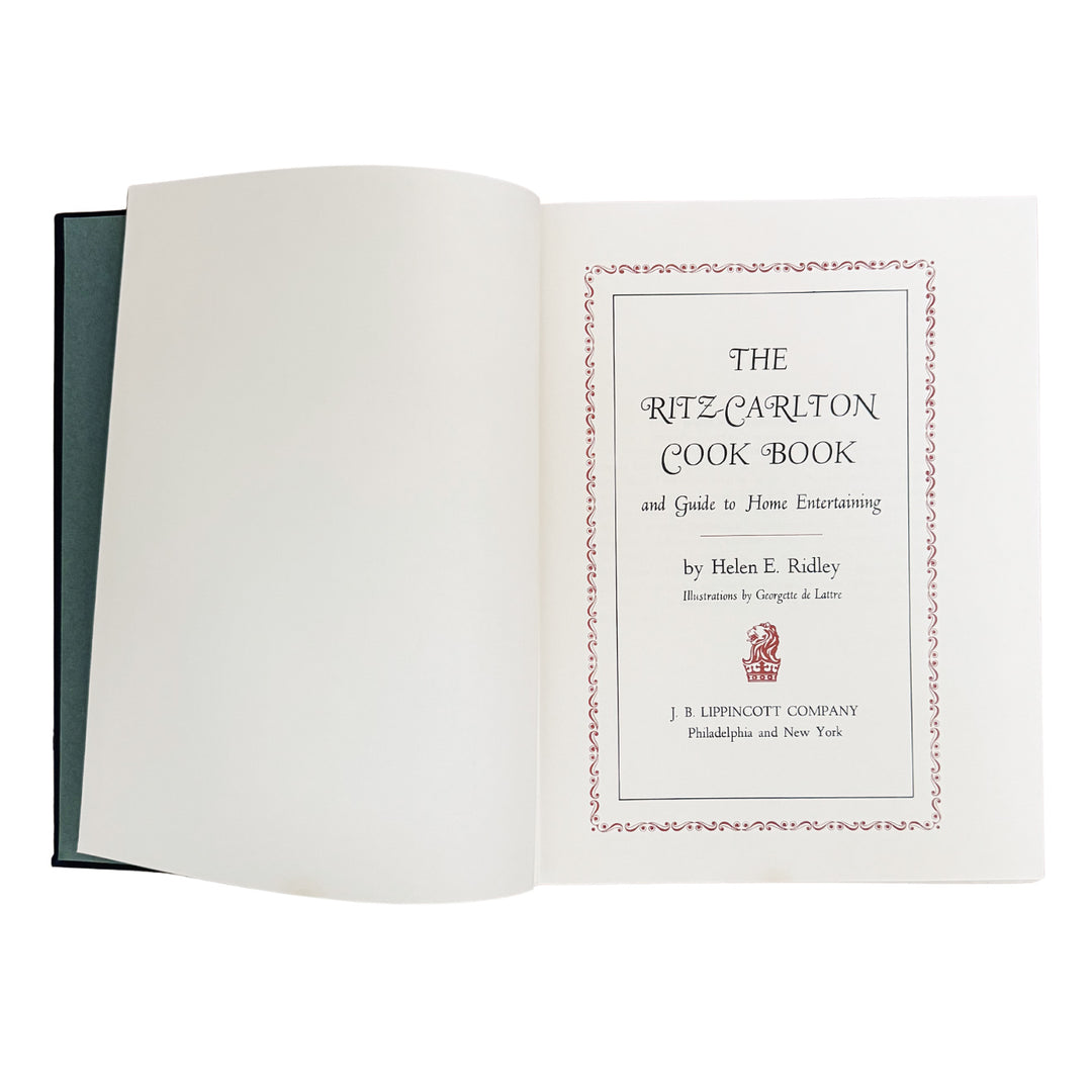 1968 First Edition "The Ritz-Carlton Cook Book and Guide to Home Entertaining"