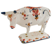 Vintage Royal Delft Polychrome Cow Figurine