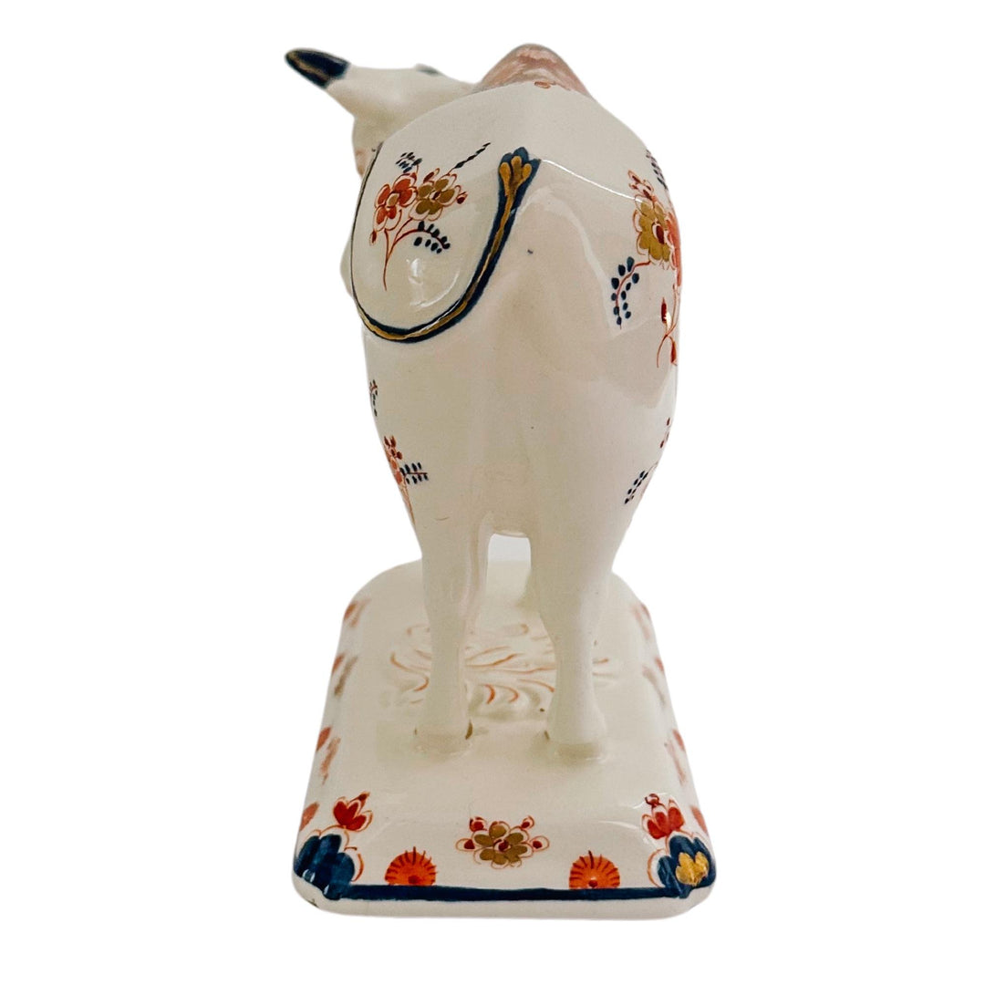 Vintage Royal Delft Polychrome Cow Figurine