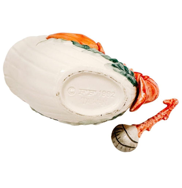 Fitz & Floyd Lobster Gravy Boat With Coral Sauce Spoon