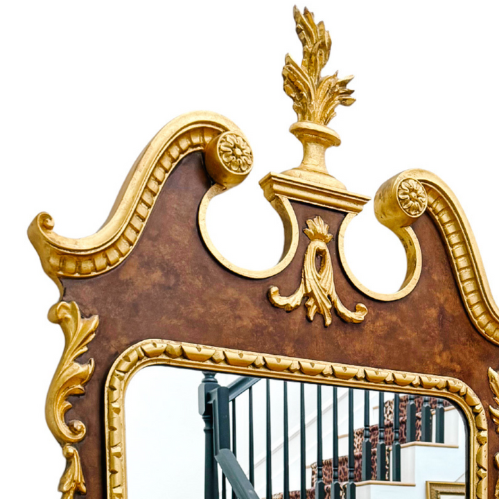 Vintage Italian Georgian Style Parcel Gilt Wall Mirrors