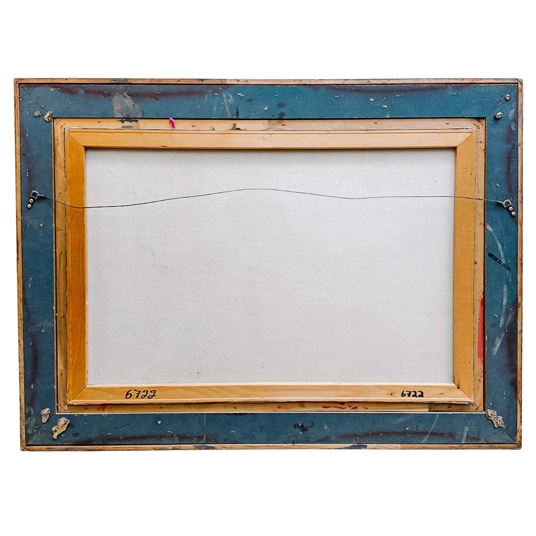 1980s Grand Scale Tropical Macaw & Cockatoo Oil Painting in Gilt Frame, After Jakob Bogdány