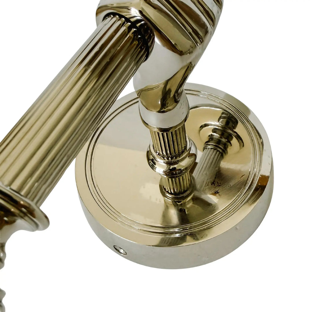 Jacques Adnet Style Polished Nickel Hand Sconce, Wall Lamp
