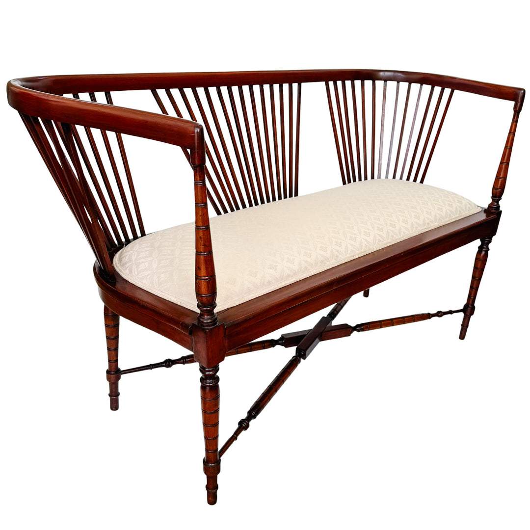 19th Century English Regency Mahogany Parlor Set Settee and Pair of Side Chairs