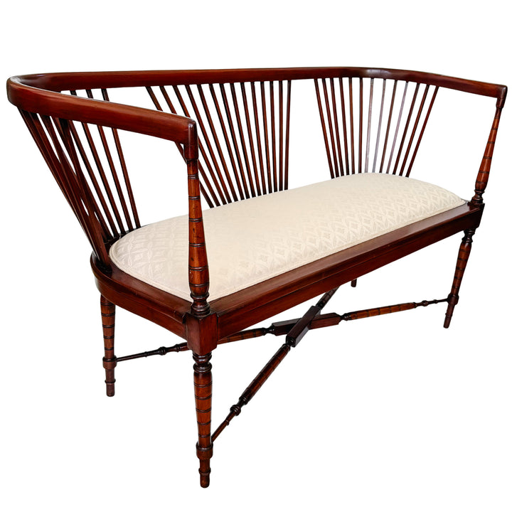 19th Century English Regency Mahogany Parlor Set Settee and Pair of Side Chairs