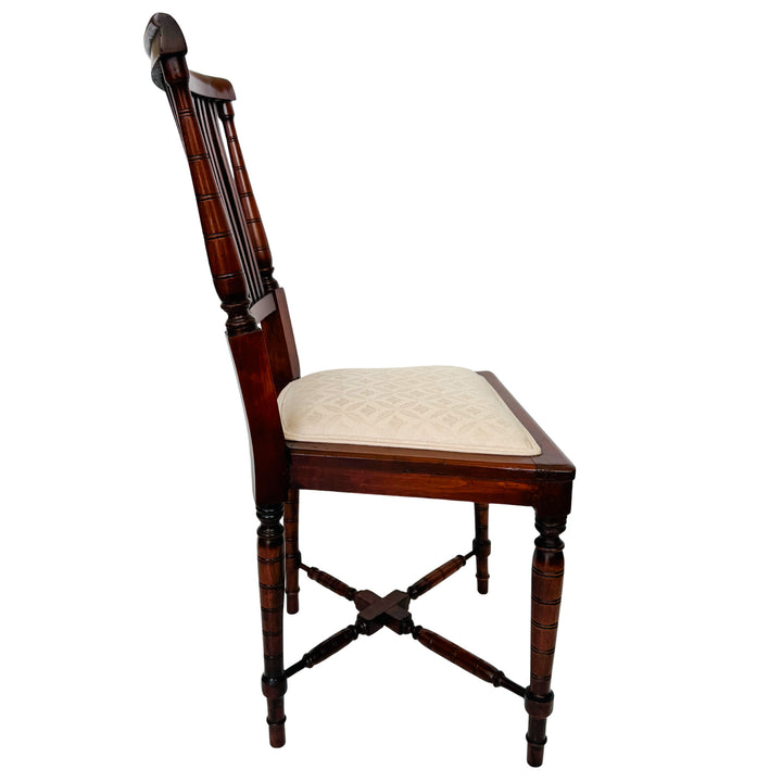 19th Century English Regency Mahogany Parlor Set Settee and Pair of Side Chairs