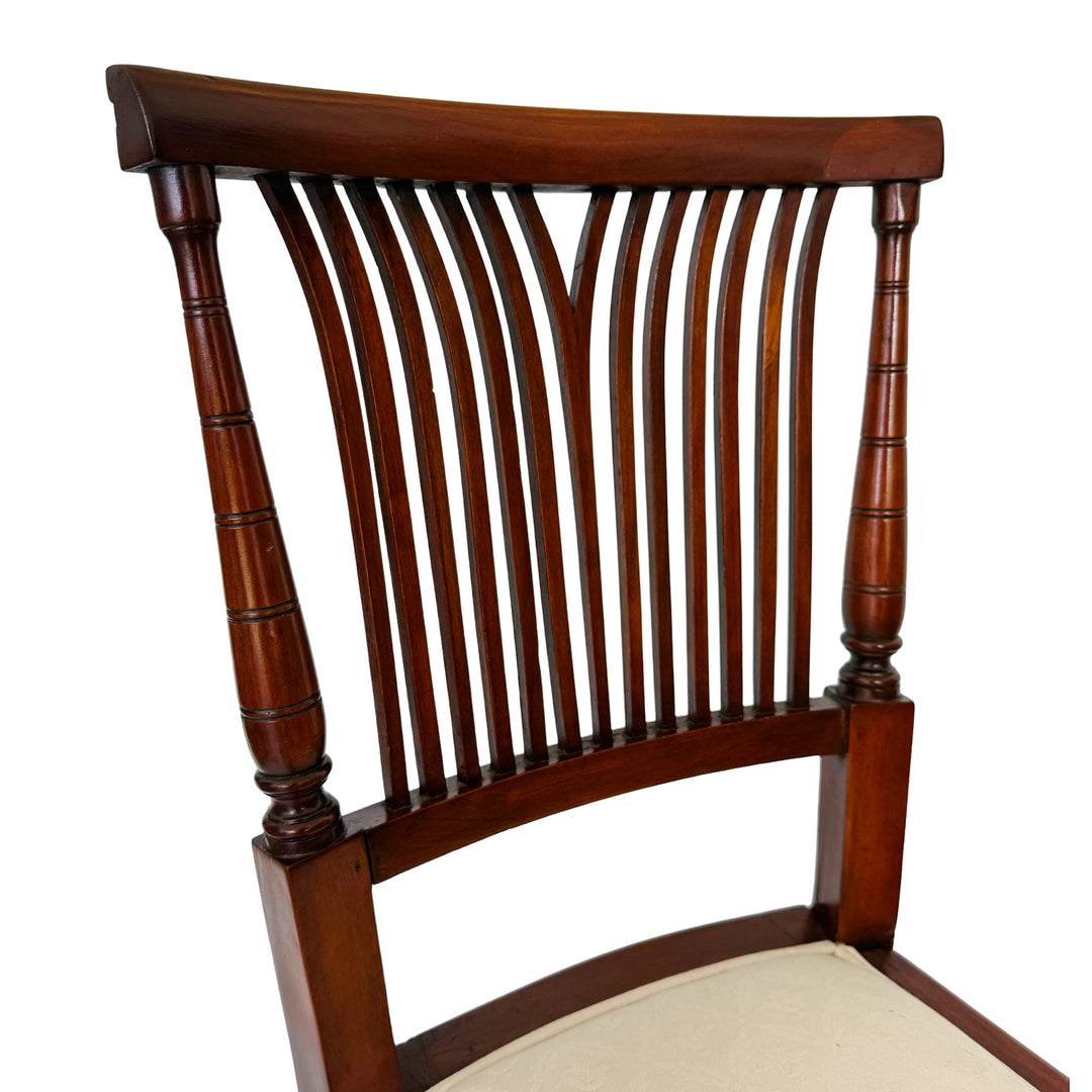 19th Century English Regency Mahogany Parlor Set Settee and Pair of Side Chairs