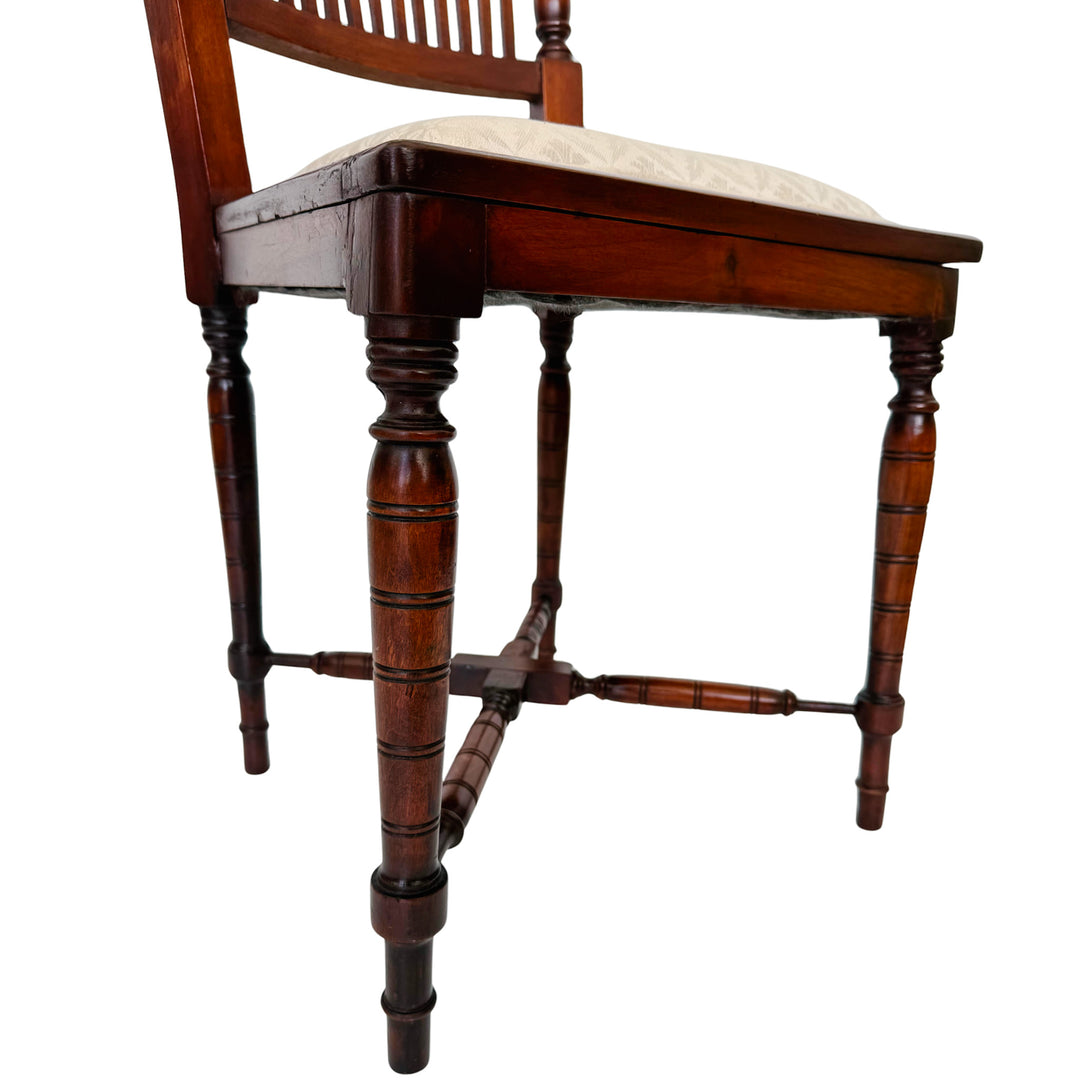 19th Century English Regency Mahogany Parlor Set Settee and Pair of Side Chairs