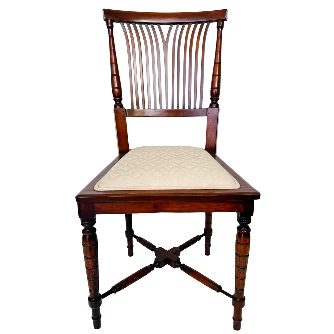 19th Century English Regency Mahogany Parlor Set Settee and Pair of Side Chairs