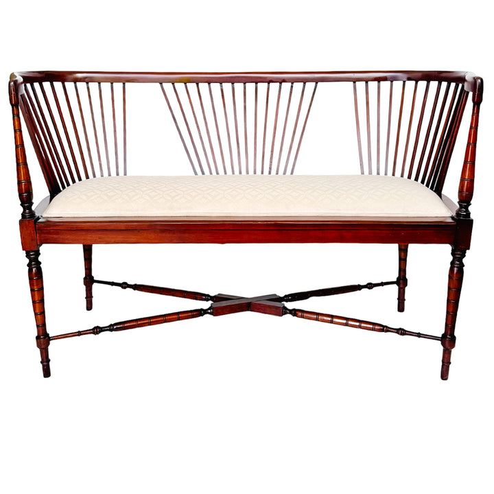 19th Century English Regency Mahogany Parlor Set Settee and Pair of Side Chairs