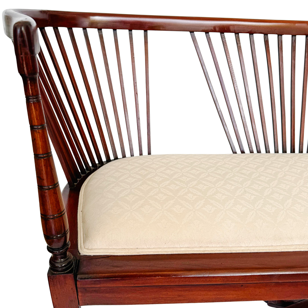 19th Century English Regency Mahogany Parlor Set Settee and Pair of Side Chairs