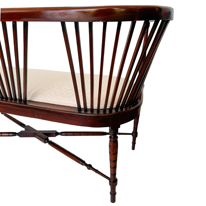 19th Century English Regency Mahogany Parlor Set Settee and Pair of Side Chairs