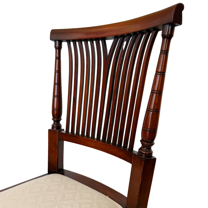 19th Century English Regency Mahogany Parlor Set Settee and Pair of Side Chairs