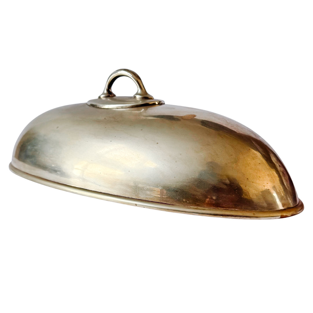 19th Century Grand Victorian Silver Soldered Oval Food Cloche by Reed & Barton