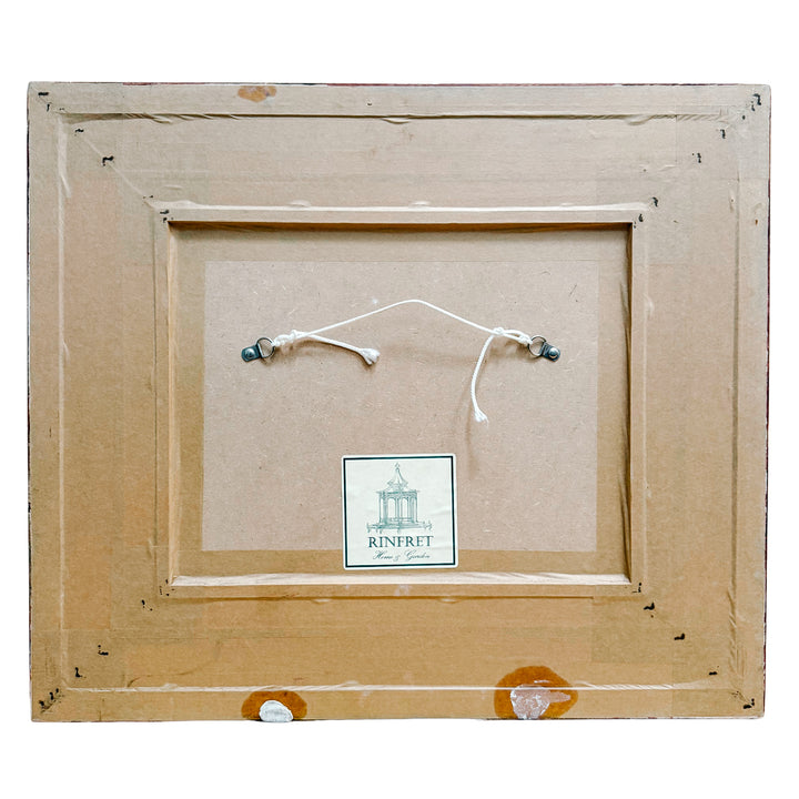 19th Century Pair of Carlo & Vittorio Raineri Exotic Bird Lithograph Prints in Antiqued Gilt Mirrored Frames