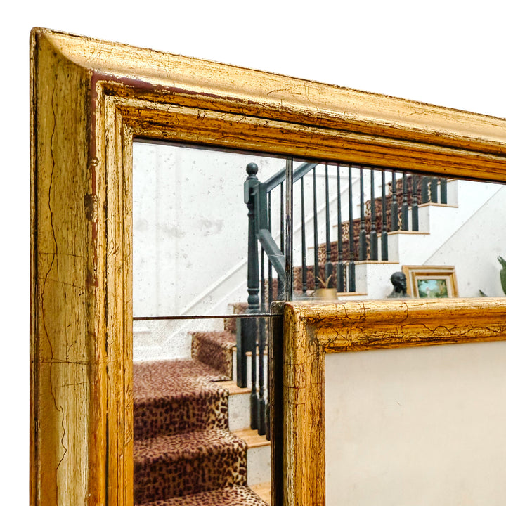 19th Century Pair of Carlo & Vittorio Raineri Exotic Bird Lithograph Prints in Antiqued Gilt Mirrored Frames