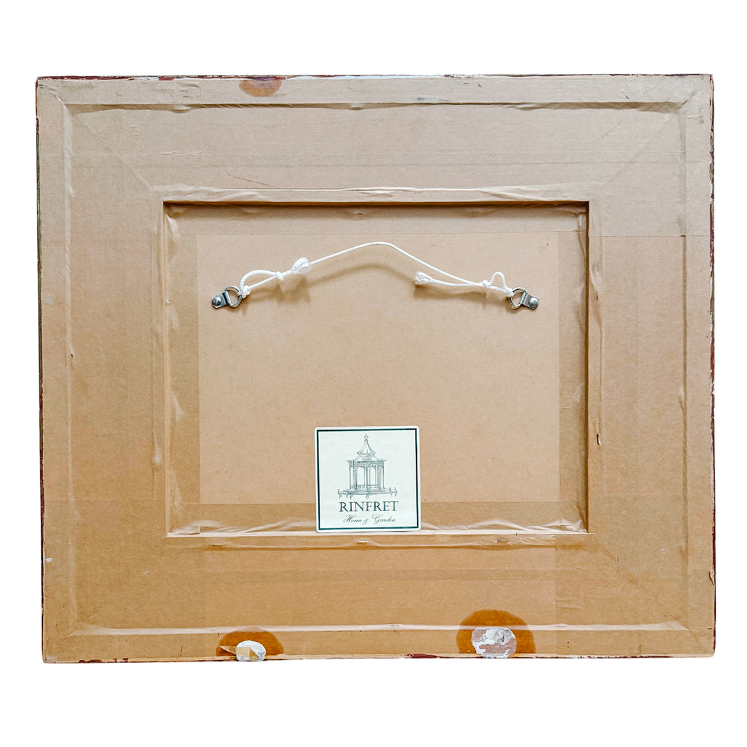 19th Century Pair of Carlo & Vittorio Raineri Exotic Bird Lithograph Prints in Antiqued Gilt Mirrored Frames