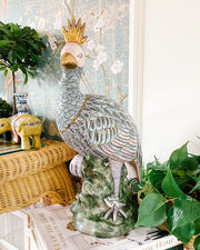 Large 17.5" Chinese Ceramic Perched Bird Figurine