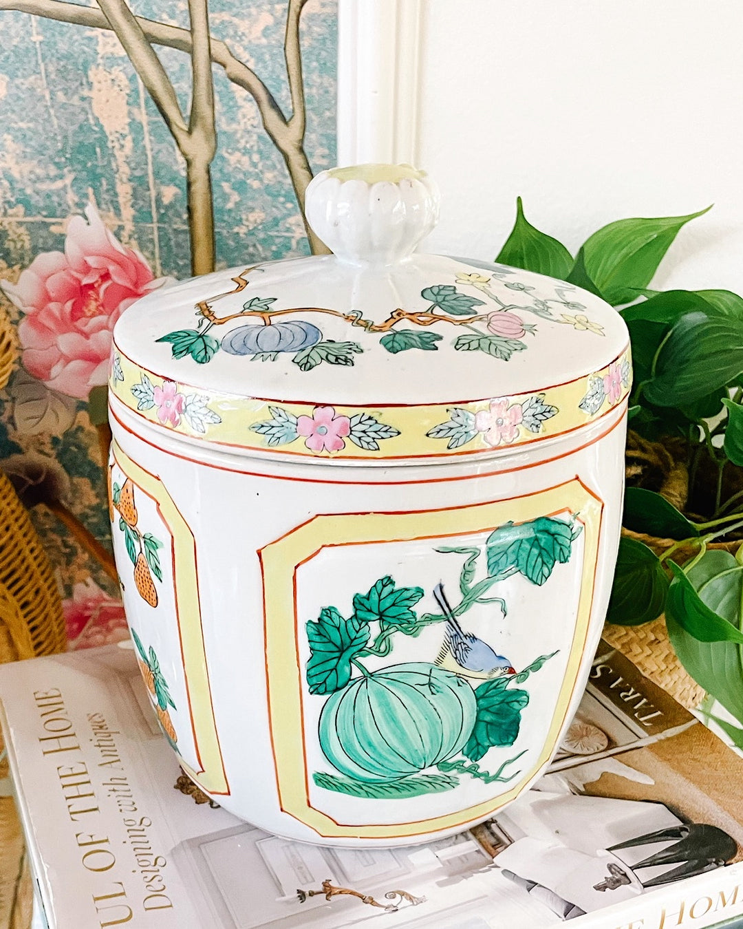 Vintage Williams-Sonoma Chinoiserie Lidded Canister