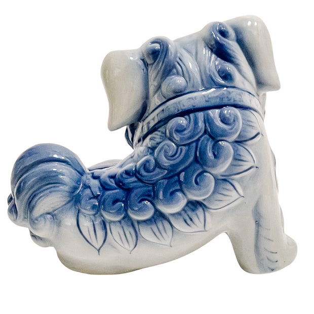 Vintage Blue & White Shishi Guardian Lions