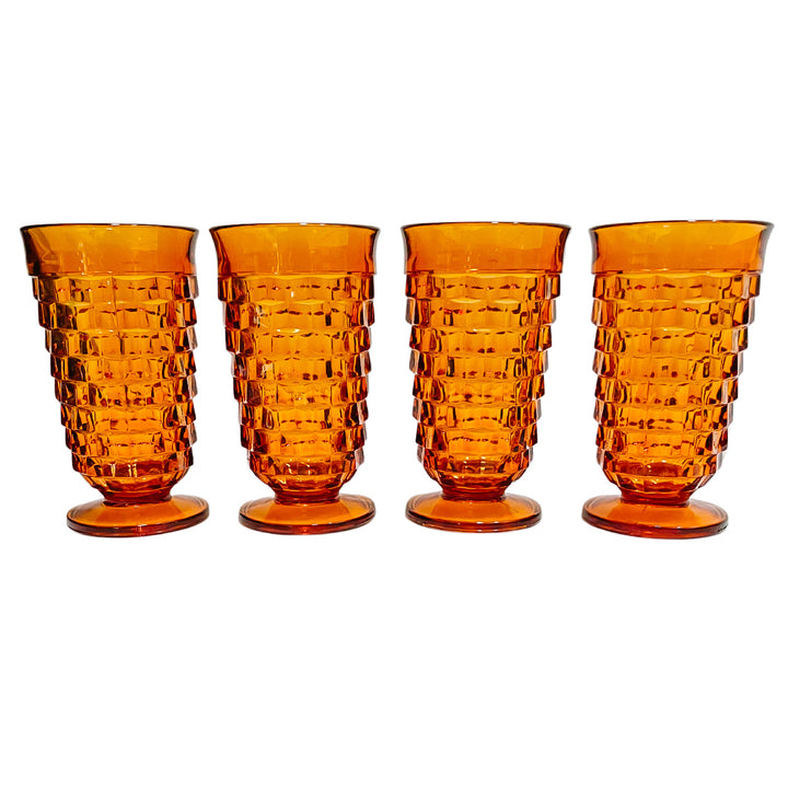 1960s Colony Whitehall Riviera Amber Glasses Set