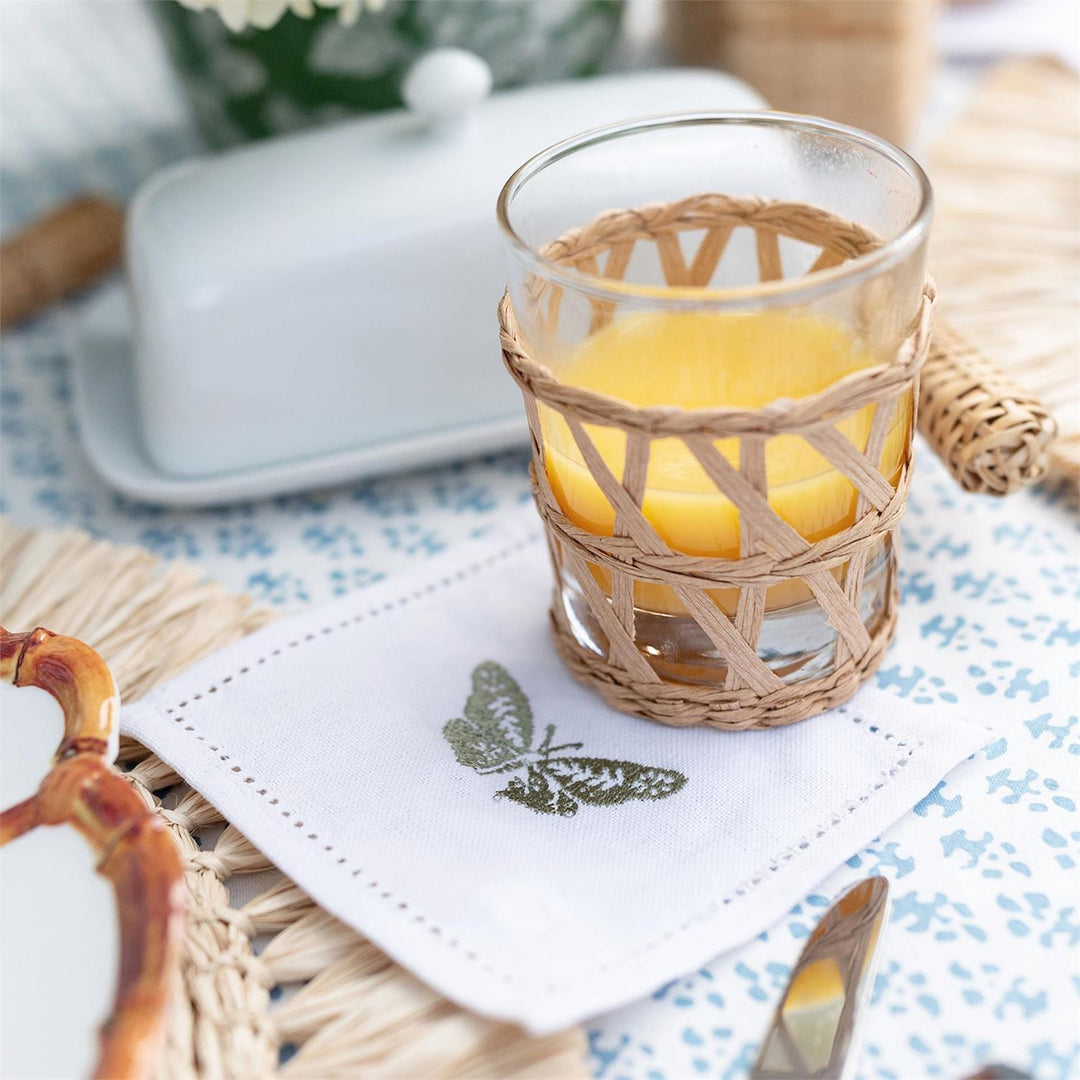 Island Chic Hand-Woven Lattice Pitcher & Glasses Set