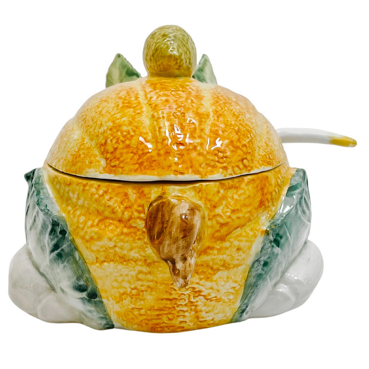 Vietri Italian Porcelain Pig Tureen With Ladle