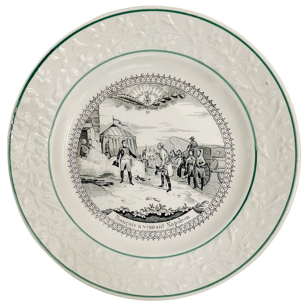 19th Century French Faience Napoleon Scene Plates